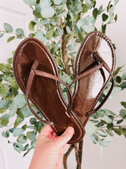Sassy Sandals in Brown