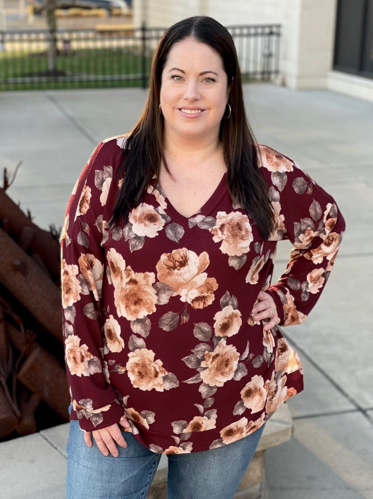 A Class Act Floral Sweater