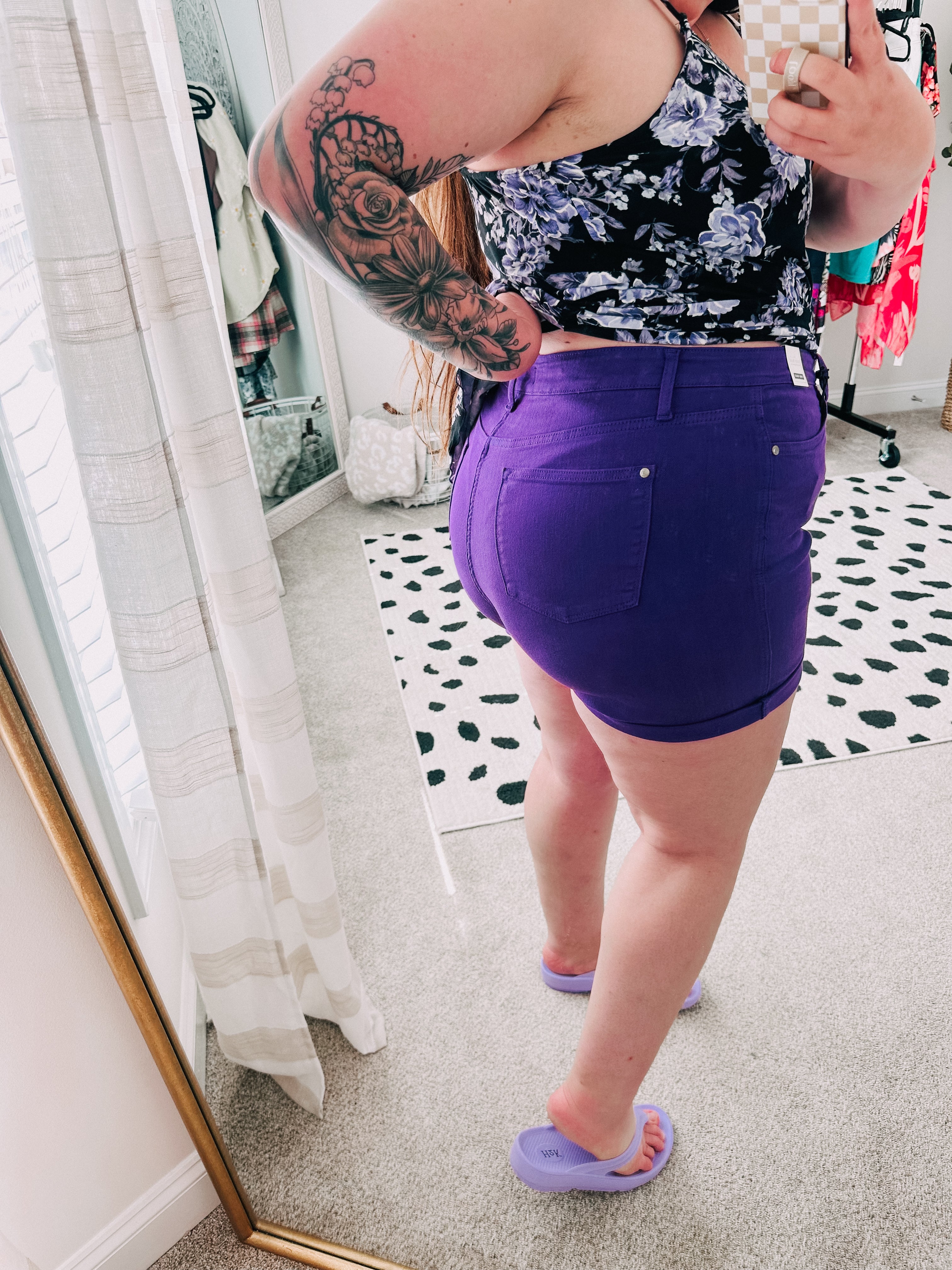 Purple Reign Tummy Control Judy Blue Shorts