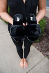 Fuzzy Slipper Sandals