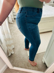 Judy Blue Amanda High Rise Pull on Release Hem Skinny Jeans