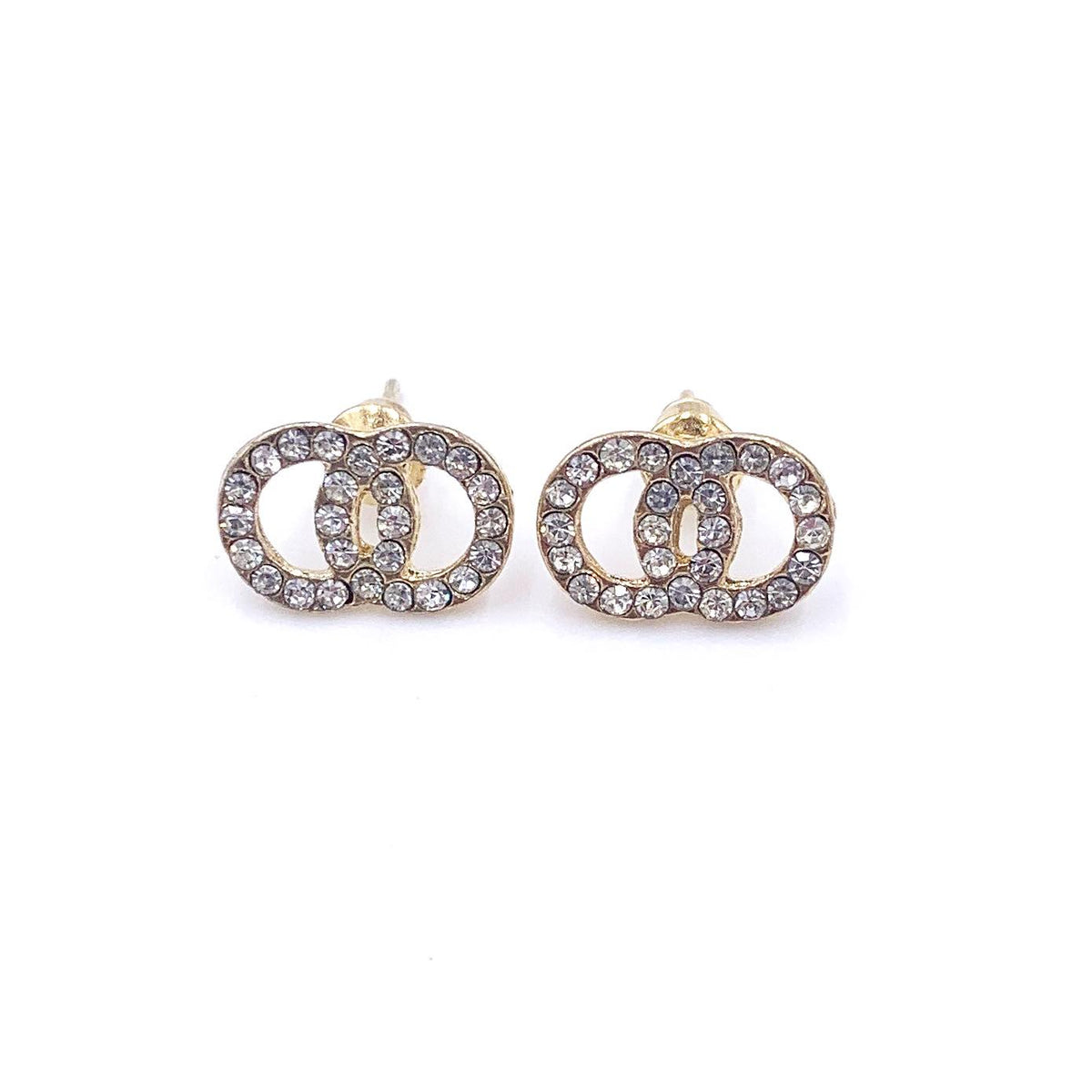 Overlapping Circle Diamond Earrings