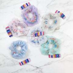 Rainbow Clip & Scrunchie Set