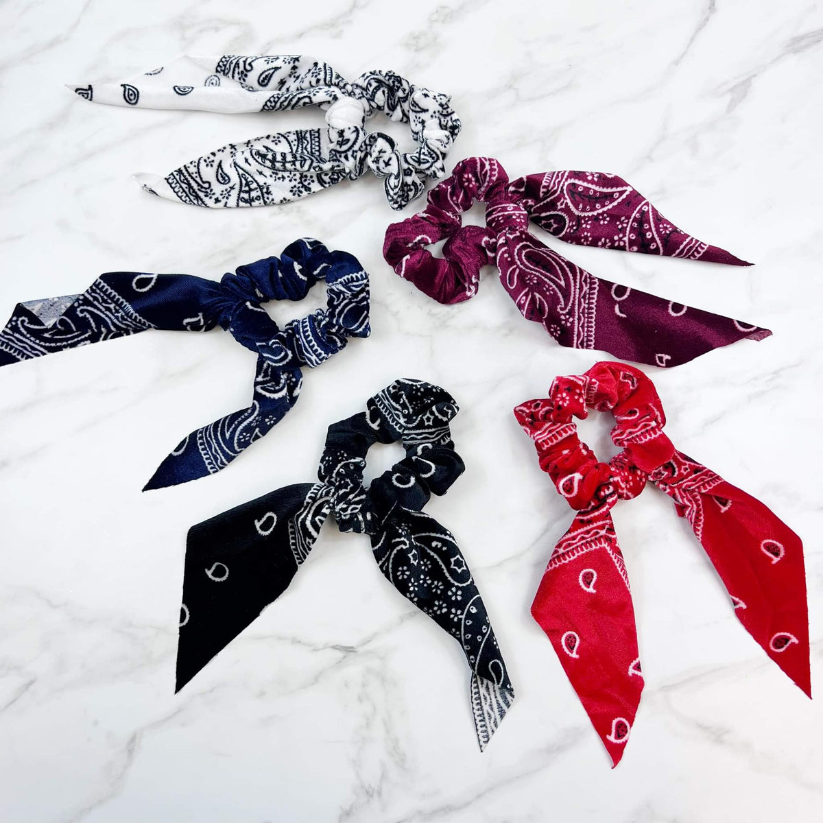 Velvet Bandana Scrunchie